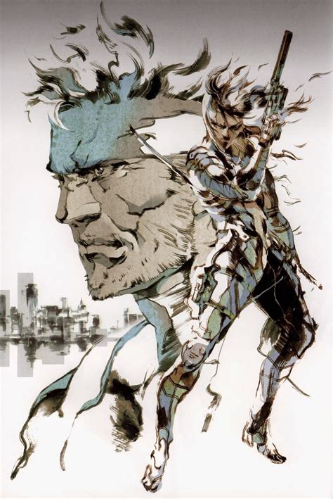 metal gear solid 2 box art us|yoji shinkawa metal gear art.